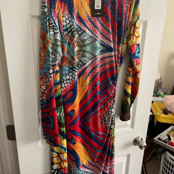 Slitsation printed midi dress - Picture 5 of 7